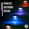 Color Changing Solar Deck Lights, 16 Pack Waterproof LED Lights for Decks,Stairs,Fences,Yards and Patios