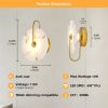 Round Alabaster Wall Sconce, Natural Marble Lampshade Wall Sconce, Hardwired Circular Sconce LED Modern Wall Lamp for Bedroom, Stairs, Living Room