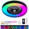 23 Inch Black Color Changing RGB LED Ceiling Fan Light with Dimmable Smart App and Remote