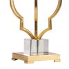 33.5" Parisian Metal and Crystal Table Lamp