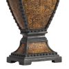 Set of 2  Tooled Leather Table Lamp