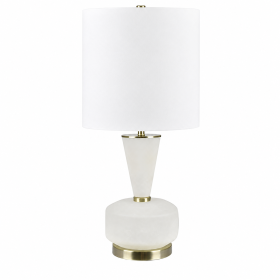 27.75"H White Frosted Glass Table Lamp