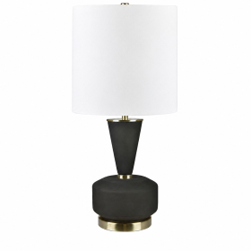 27.75"H Black Frosted Glass Table Lamp