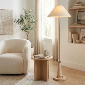 65.5"H Resin Floor Lamp with Linen Shade