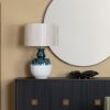 31.5"H Ripley Gourd Table Lamp w/Beige Linen Shade