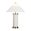 Set of 2  Wyndham Table Lamp Metal/Linen with Shade