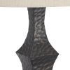 35.75"H Resin Table Lamp with Linen Shade