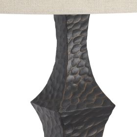 35.75"H Resin Table Lamp with Linen Shade