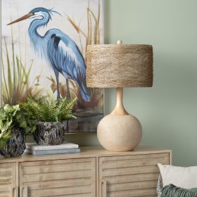 29.5"H Kenya Table Lamp w/Rattan Shade