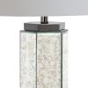 30.5"H Glass Table Lamp with Linen Shade