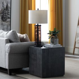 Set of 2 32.5"H Crass & Metal Table Lamp With Nighlight And Shade