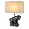 Set of 2    Hammered Black Bear Table Lamps