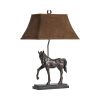 29.5" H Bronze Brown Horse Table Lamp