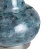 28.75"H Teal Glass Table Lamp with White Shade