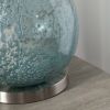 32.25"H Glass & Metal Table Lamp With Shade