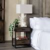 Cream Resin Deer Head Table Lamp with Natural Linen Shade