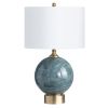 25" Glass & Metal Table Lamp