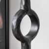 38.75"H Resin and Metal Table Lamp with White Linen Shade