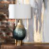 32" Glass Lamp with Aluminum Base