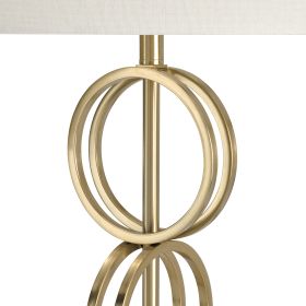 63.25" Metal Floor Lamp with Linen Shade