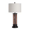 Set of 2 32.5"H Crass & Metal Table Lamp With Nighlight And Shade