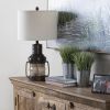 27"H Copper Lantern Table Lamp