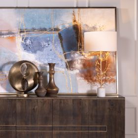 38"H Chianti Table Lamp with White Linen Shade