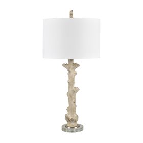 Set of 2 32" Resin Table Lamp with Shade and Crystal Base