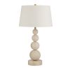 30" Stone Table Lamp with Linen Shade