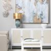 27.5"H Glass Table Lamp With Shade