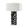 30.5" Ceramic Table Lamp with Crystal Base and Shade