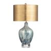27.5"H Glass Table Lamp With Shade