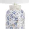 27.75" Ceramic Table Lamp with Drum Linen Shade