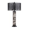 Set of 2 29.5"H Brown Resin Table Lamp With Black Shade