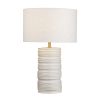 Set of 2 31"H Walsh Table Lamp Beige Ceramic with Natural Linen Drum Shade