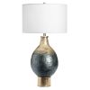 32" Glass Lamp with Aluminum Base