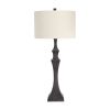 35.75"H Resin Table Lamp with Linen Shade