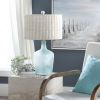 28"H Glass Table Lamp with Shade