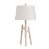 32" Tripod Table Lamp with Oat Linen Shade
