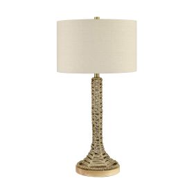 Set of 2 31.75" Rattan  Table Lamp with Linen Shade