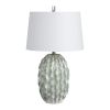 31"H Coastal Coral-Inspired Ceramic Table Lamp with White Shade