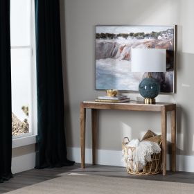 25" Glass & Metal Table Lamp