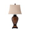 Set of 2 Tooled Leather Table Lamp