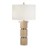 Set of 2 29.5"H Evander Natural Wood Table Lamp with White Linen Shade