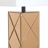 31"H Bronze Glass Table Lamp with Rectangular Shade