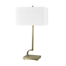 Set of 2 30.75"H Metal Table Lamp with Linen Shade