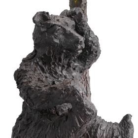 31"H Resin Bear Table Lamp with Linen Shade