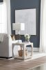 30"H Resin Table Lamp with Tan Linen Shade