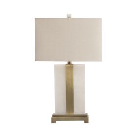 28.25"H Steart Table Lamp w/Oatmeal Linen Shade