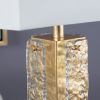 Set of 2 32"H Metal & Glass Table Lamp With Shade